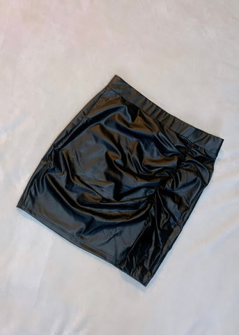 Darling Leather Mini Skirt - Black